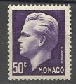 Monaco 1950; Y&T n 344; 50c violet; Prince Rainier