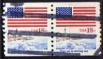 -U.A./U.S.A. 1981 - Drapeau sur rivage, Roul./coil par 2 - YT 1313 / Sc 1891 