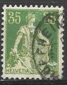 Suisse 1907; Y&T n 122; 35c vert & jaune, Helvetia