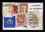 Allemagne toute priode lot de 100 timbres diffrents oblitrs