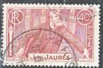 FRANCE N 318 de 1936 oblitr, cot 1,60 "Jean Jaurs"