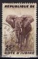 Cte d'Ivoire  Y.T.178 - Elephant - oblitr - anne 1959