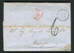 Rare lettre du BFE de Tunis pour Marseille ( 1869 ) - Taxe 6 Décimes