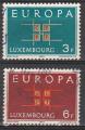 Europa  1963  Luxembourg  Y&T  634/35  oblitrs