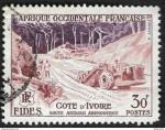 AOF 1956 - YT 61 - Srie FIDES - Cte d'ivoire - oblitr