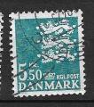 Danemark N 797  armoiries 5k50 bleu 1984