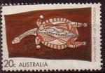 Australie 1971- Anatomie d'une tortue peinte sur corce/Turtle anatomy -YT 443 