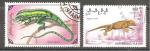 	 Sahara occ. 1991, 2 timbres animaux, reptiles lzards