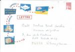 PAP Luquet RF (162x230) pour rexpdition du courrier oblitr -Lot 47J au verso