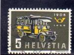 Timbre oblitr de Suisse n 572 Cinquantenaire des autos postales  SU8951