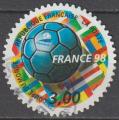 1998 3140 Adhsif 17 oblitr ROND Coupe du monde