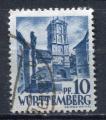 Timbre ALLEMAGNE Wurtemberg  1947 - 48  Obl  N  3  Y&T   