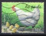 TIMBRE FRANCE 2004 YT  3663 (o) Animaux de la ferme : la poule 	