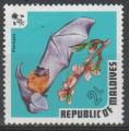MALDIVES N 430 * (nsg) Y&T 1973 Faune Chauve-souris (Pteropus)