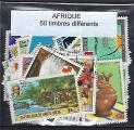 Afrique du sud lot de 50 timbres oblitrs diffrents