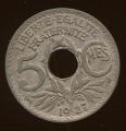 Monnaie  Pice de France 5 c Lindauer 1927 petit module