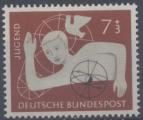 Allemagne fdrale : n 111 x neuf avec trace de charnire anne 1956