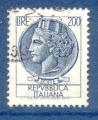 Italie N1009 Monnaie syracusaine - 200l bleu-gris oblitr
