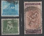 INDE N 192  194 o Y&T 1965-1966 Srie courante