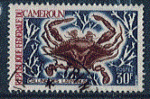 Rp. Cameroun 1968 - Y&T 461 - oblitr - crabe bleu