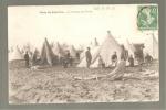 CPA- Camp de sissonne montage des tentes