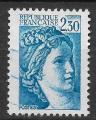 FRANCE - 1981 - Yt n 2156 - Ob - Sabine de Gandon 2,30 F bleu