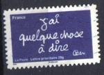 timbre FRANCE 2011 - YT A 616 - LES MOTS DE BEN - J AI QUELQUE CHOSE  DIRE 