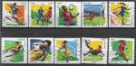 2016 FRANCE Adhesif 1278-87 oblitrs, football, srie complte