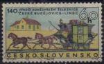 Tchcoslovaquie 1968 -Diligence Ceske Budejovice-Linz sur voie ferre- YT 1654 