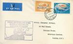 Enveloppe commmorative du 1er vol Londres-Moscou le 15 mai 1959 par BEA