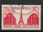 N 911 6e session des Nations Unies Tour Eiffel et palais Chaillot 1951