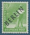 Allemagne Berlin N4 Semeur 10p vert-jaune surcharg neuf**