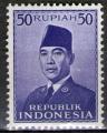 **   INDONESIE    50 rp  1953  YT-71  " Prsident Sukarno "  (N)   **