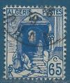 Algérie N°137 Rue de la Kasbah 65c bleu oblitéré