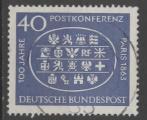 ALLEMAGNE FEDERALE N 270 o Y&T 1963 4e Centenaire de la 1ere confrence postale