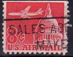 -U.A./U.S.A. 1962 - Avion & dome du Capitol, carnet - YT A 61 / Sc C 64 