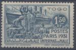 France : Togo n 164 nsg neuf sans gomme anne 1931