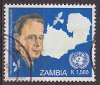 Timbre oblitr n 1359(Yvert) Zambie 2005 - Dag Hammarskjold