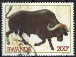 Rwanda 1984; Y&T n 1164; 200 F, faune, buffle