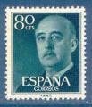 Espagne N863 Franco 80c bleu-vert neuf**