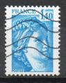 France Oblitr Yvert N1975 Sabine 1,40 Bleu 1977