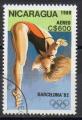 NICARAGUA N PA 1302 o Y&T 1989 Jeux Olympiques d't  Barcelone (Plongeon)