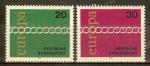 ALLEMAGNE N°538/539** (Europa 1971) - COTE 1.00 €