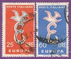 Italia 1958.- (SC) Europa. Y&T 765/6º. Scott 750/1º. Michel 1016/7º.