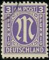 Alemania 1945-46.- M en crculo. Y&T 2. Scott 3N2. Michel 1.