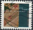 France 2021 Vassily Kandinsky oeuvre Dans le cercle cinquième timbre volet droit