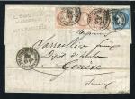 Rare lettre de Marseille pour Genève ( 1876 ) avec les n° 51 & 60