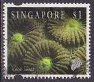 Timbre oblitr n 699(Yvert) Singapour 1994 - Coraux