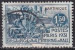 martinique - n 132  obliter - 1931 