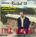 EP 45 RPM (7")  Yves Montand  "  Les grands boulevards  "